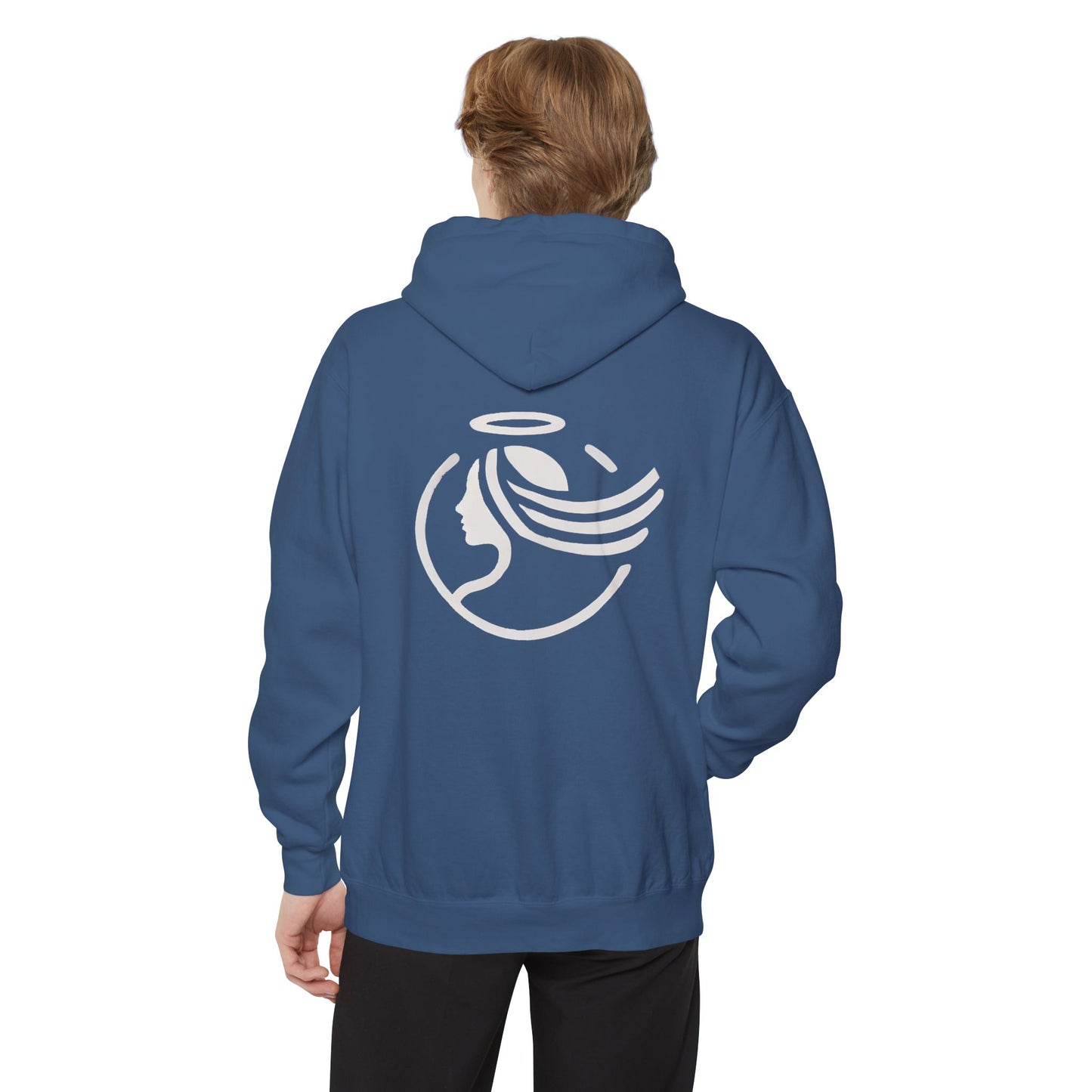 Angelheaded hipsters burning for this Unisex Garment-Dyed Hoodie, Vintage Style Pullover, Retro Apparel, Cool Hooded Sweatshirt, Unique Gift