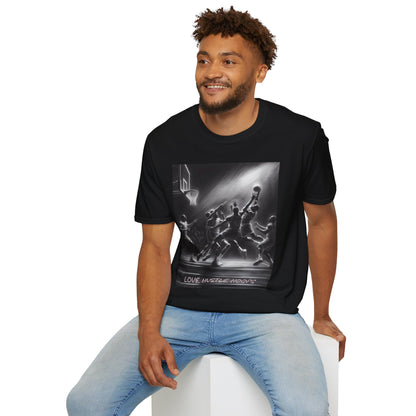 Unisex Softstyle T-Shirt - Love Hustle Hoops Basketball Tee