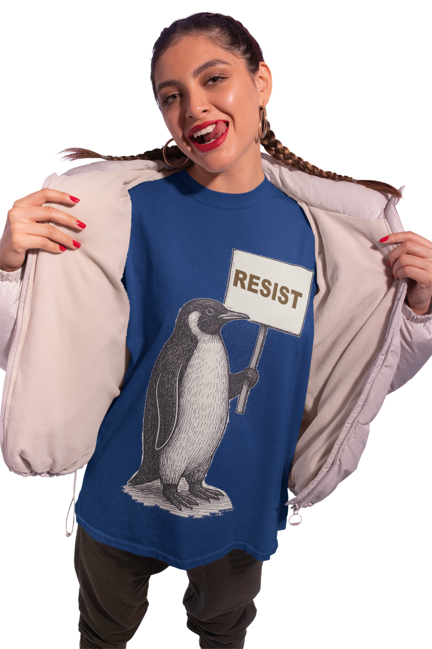 Resist all invaders in the this Proud Penguin T Shirt